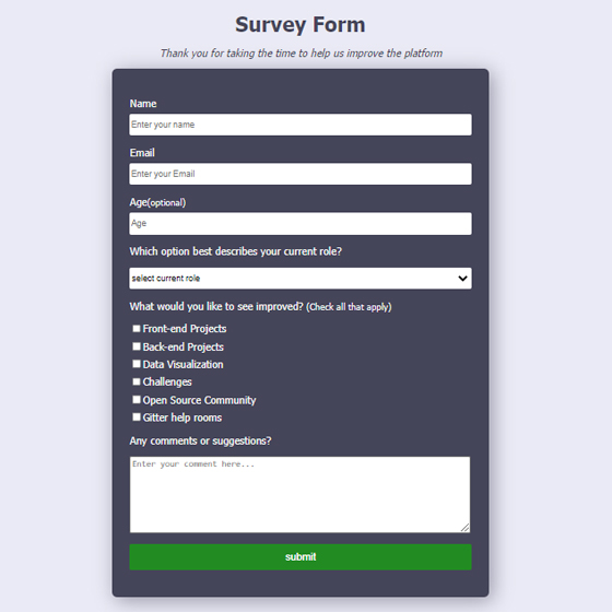 Survey Form